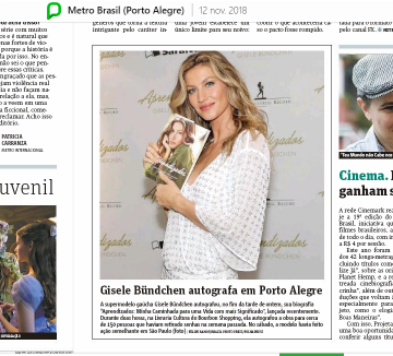 Jornal Metro - Gisele Bündchen